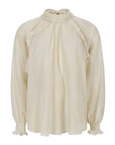 Soft Rebels - SRRachel Frill Bluse - Arctic Wolf